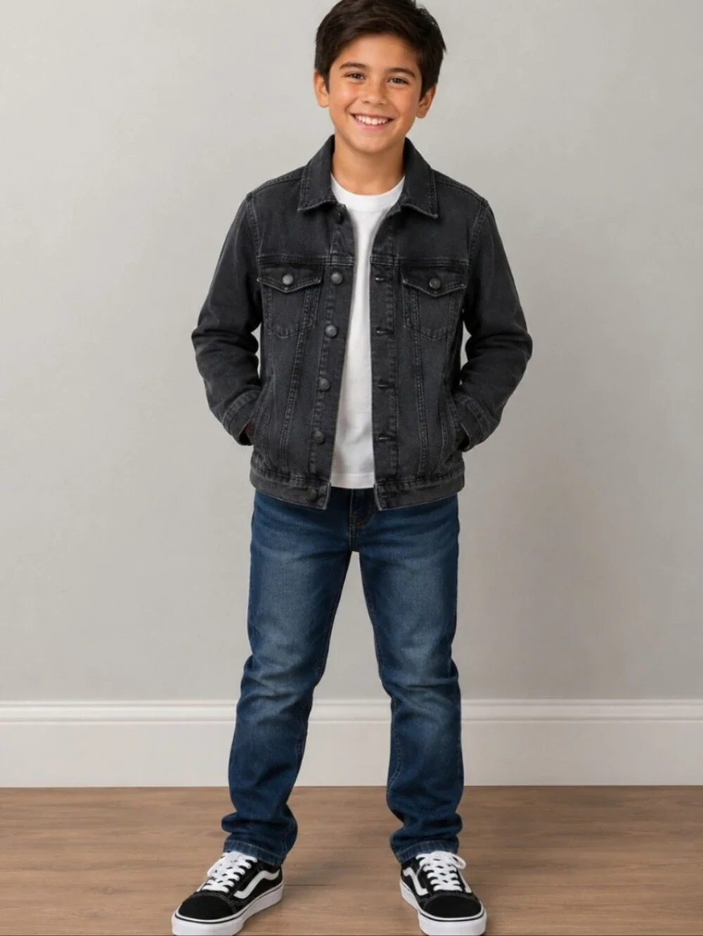 GAP KIDS Large(10-11)  BLK FLL Jean Jacket BLBKWASH